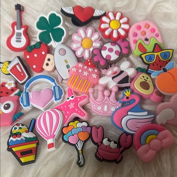 Accessories - Kawaii Shoe Croc Charms jibbitz Set cute colorful